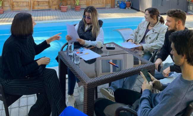 Finalizing our stand-up acts and sharing ways to overcome stage fright